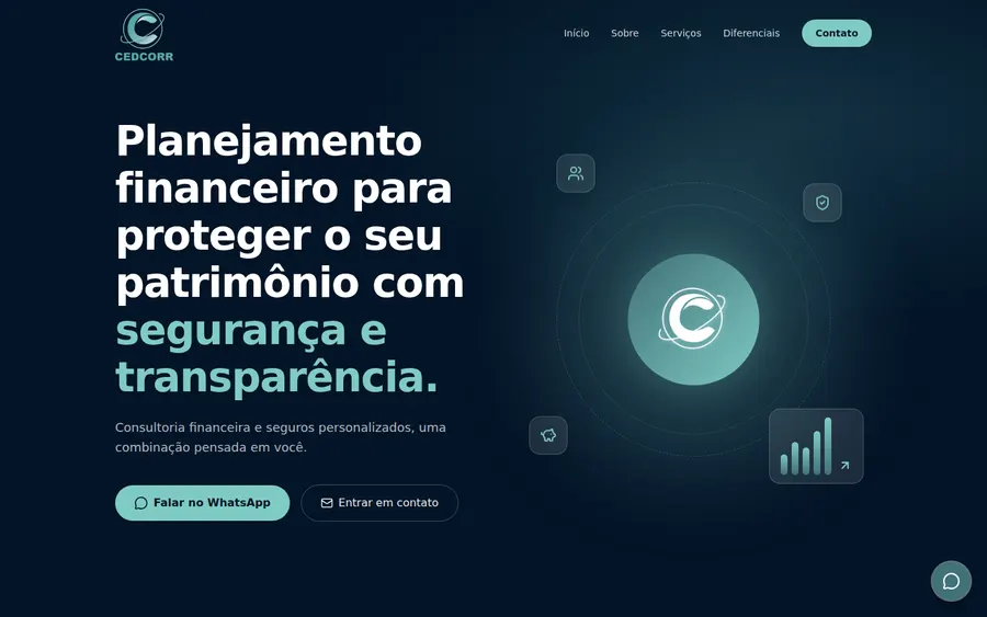 Site desenvolvido para CedCorr Soluções