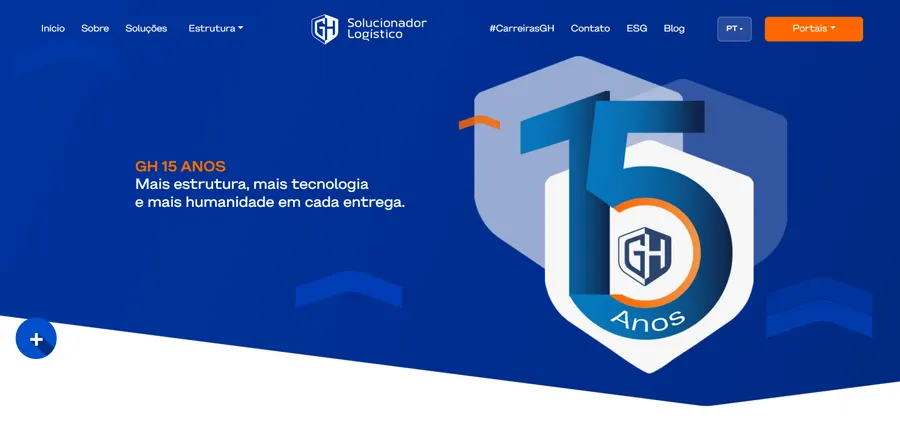 Site desenvolvido para GH Solucionador Logístico