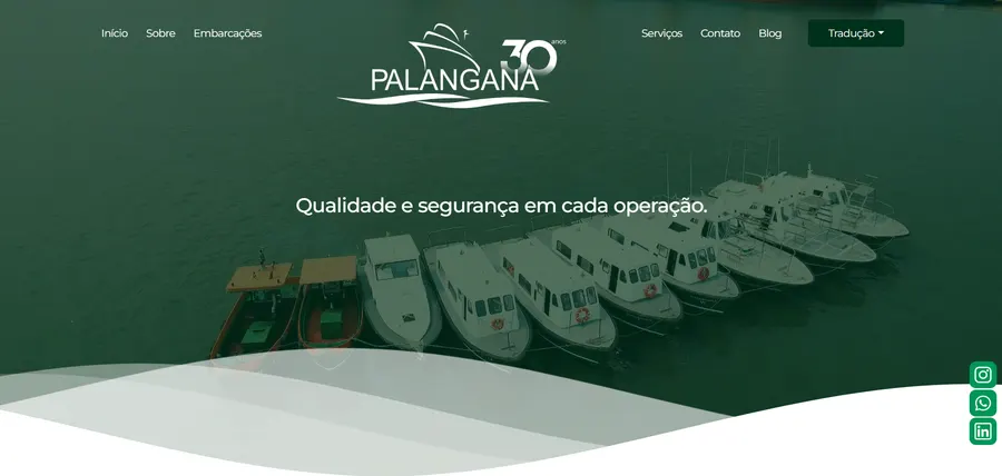 Site desenvolvido para Palangana